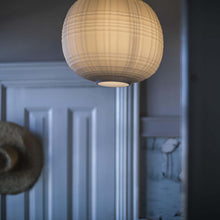Load image into Gallery viewer, Tartan Pendant Light in living room.