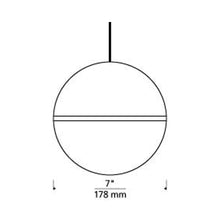 Load image into Gallery viewer, Akova Low Voltage LED Pendant Light - line drawing.