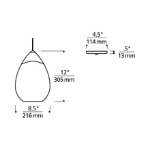 Load image into Gallery viewer, Alina Grande Pendant Light - line drawing.