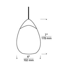 Load image into Gallery viewer, Alina Low Voltage Pendant Light - line drawing.