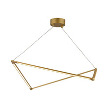 Load image into Gallery viewer, Balto LED Linear Suspension Light in Satin Gold.