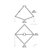 Load image into Gallery viewer, Balto LED Linear Suspension Light - line drawing.