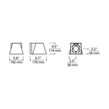 Load image into Gallery viewer, Bowman Outdoor LED Wall Light - line drawing.