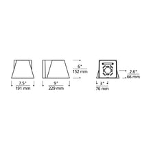 Load image into Gallery viewer, Bowman Outdoor LED Wall Light - line drawing.