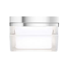 Load image into Gallery viewer, Boxie LED Flush Mount Ceiling Light in Chrome (Small).