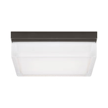 Load image into Gallery viewer, Boxie LED Flush Mount Ceiling Light in Antique Bronze (Large).