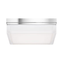 Load image into Gallery viewer, Boxie LED Flush Mount Ceiling Light in Chrome (Large).