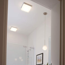 Load image into Gallery viewer, Boxie LED Flush Mount Ceiling Light in bathroom.