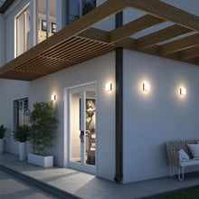 Load image into Gallery viewer, Boxie Outdoor LED Ceiling / Wall Light in Detail.