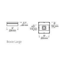 Load image into Gallery viewer, Boxie Outdoor LED Ceiling / Wall Light - line drawig.