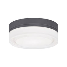 Load image into Gallery viewer, Cirque Outdoor Flush Mount Ceiling Light in Charcoal (Small).
