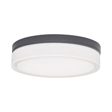 Load image into Gallery viewer, Cirque Outdoor Flush Mount Ceiling Light in Charcoal (Large).