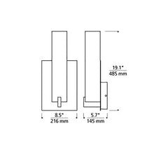 Load image into Gallery viewer, Cosmo Outdoor LED Wall Light - line drawing.