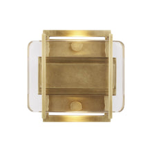 Load image into Gallery viewer, Duelle LED Wall Light in Natural Brass (Small).