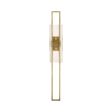 Load image into Gallery viewer, Duelle LED Wall Light in Natural Brass (Large).