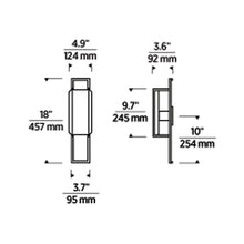 Load image into Gallery viewer, Duelle LED Wall Light - line drawing.