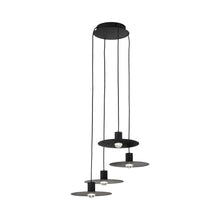 Load image into Gallery viewer, Eaves LED Multi Light Pendant Light in Nightshade Black (4-Light).