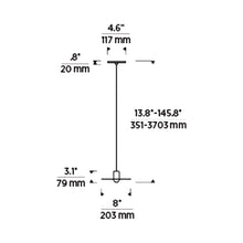 Load image into Gallery viewer, Eaves LED Pendant Light - line drawing.