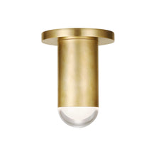 Load image into Gallery viewer, Ebell LED Semi Flush Mount Ceiling Light in Natural Brass (Small).