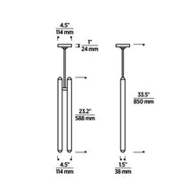 Load image into Gallery viewer, Ebell LED Pendant Light - line drawing.