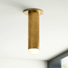 Load image into Gallery viewer, Ebell LED Semi Flush Mount Ceiling Light in Detail.