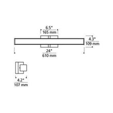 Load image into Gallery viewer, Ellis LED Bath Vanity Light - line drawing.
