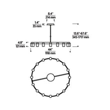 Load image into Gallery viewer, Esfera LED Chandelier - line drawing.