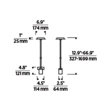 Load image into Gallery viewer, Esfera LED Pendant Light - line drawing.