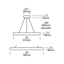 Load image into Gallery viewer, Fiama LED Suspension Light - line drawing.