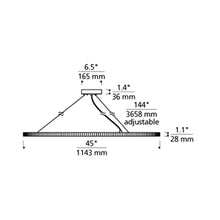 Load image into Gallery viewer, Interalce LED Chandelier - line drawing.