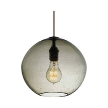 Load image into Gallery viewer, Isla Pendant Light in Smoke/Satin Nickel.