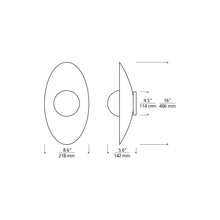 Load image into Gallery viewer, Joni LED Wall Light - line drawing.