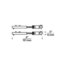 Load image into Gallery viewer, Kable Lite Inline Turnbuckles - line drawing.