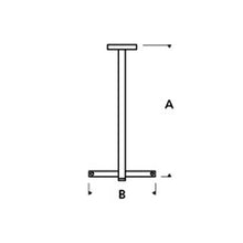Load image into Gallery viewer, Kable Lite Rigid T Standoff - line drawing.