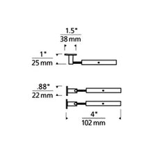 Load image into Gallery viewer, Kable Lite Slimline Turnbuckles - line drawing.