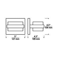 Load image into Gallery viewer, Kamden 1-Light LED Bath Wall Light - line drawing.