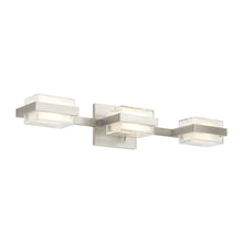 Load image into Gallery viewer, Kamden LED Bath Vanity Light in Shallow/Satin Nickel (3-Light).