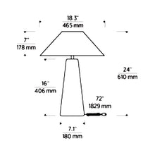 Load image into Gallery viewer, Karam LED Table Lamp - line drawing.