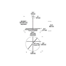 Load image into Gallery viewer, Klee LED Chandelier - line drawing.