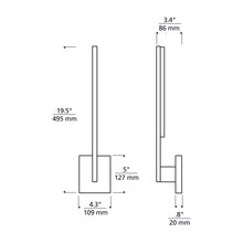 Load image into Gallery viewer, Klee LED Wall Light - line drawing.