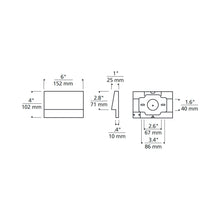 Load image into Gallery viewer, Krysen Outdoor LED Wall / Step Light - line drawing.