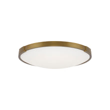 Load image into Gallery viewer, Lance LED Flush Mount Ceiling Light in Small/Aged Brass.
