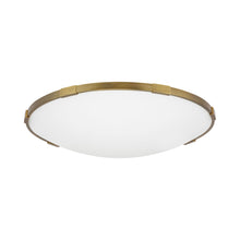 Load image into Gallery viewer, Lance LED Flush Mount Ceiling Light in Large/Aged Brass.