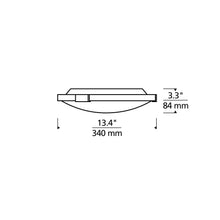 Load image into Gallery viewer, Lance LED Flush Mount Ceiling Light - line drawing.