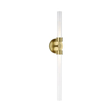 Load image into Gallery viewer, Linger LED Bath Vanity Light in Natural Brass.