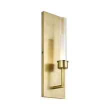 Load image into Gallery viewer, Linger LED Wall Light in Natural Brass.