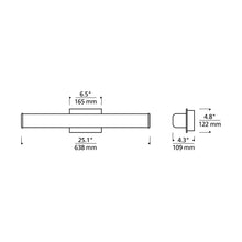 Load image into Gallery viewer, Lynn LED Bath Vanity Light - line drawing.