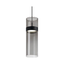 Load image into Gallery viewer, Manette Grande LED Pendant Light in Transparent Smoke/Transparent Smoke/Black.