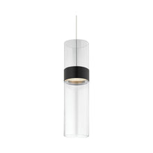 Load image into Gallery viewer, Manette Low Voltage LED Pendant Light in Black/Satin Nickel/Clear/Clear.