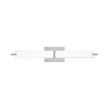 Load image into Gallery viewer, Metro LED Bath Vanity Light in Satin Nickel.